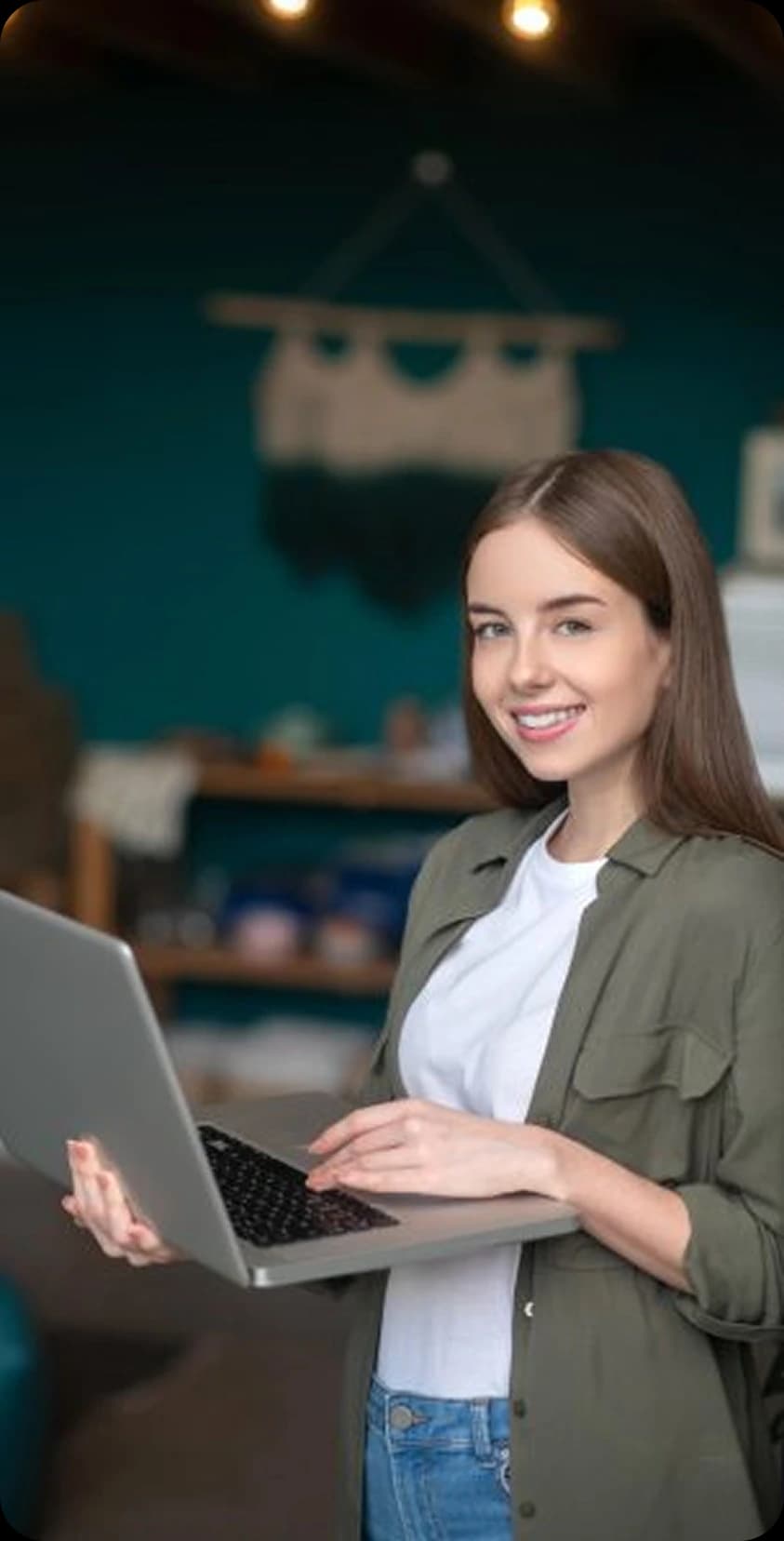 HR professional using a laptop